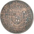 200 Réis - Luis I (Countermark issue over "160 Réis - Maria I & Pedro III; Brazil")