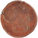20 Réis - Luis I (Countermarked issue over "15 Réis; Portuguese India")