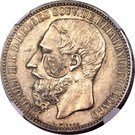1200 Réis - Luis I (Countermarked over 5 Francs - Congo Free State)