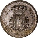 120 Réis - Luis I (Countermarked over Pataco - João VI; Portugal)