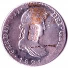 8 Reales - Fernando VII (Countermarked Mexican Coinage)