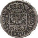 300 Réis (Countermarked over 2 Reales - Carlos III; Spain)