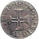 Tostão - Manuel I ("L" at right  side of the shield, Lisbon mint)