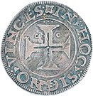 Tostão – João III (2nd Type, L-R under quadrifoil, Lisboa mint)