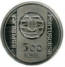 500 Escudos (Banco de Portugal; Bimetallic foil silver and gold)