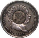 120 Réis - Luis I (Countermarked over 1 Shilling - United Kingdom)