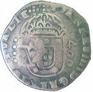 500 Réis - Afonso VI (Countermark "Crowned 500" over Cruzados "400", João IV)