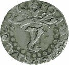 Vintém – João III (Half circle of big points under  “Y”, Lisboa mint)