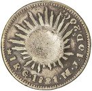 120 Réis (Countermarked over "1 Real - Mexico Republic")
