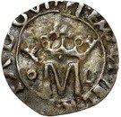 Vintém - Manuel I (Crowned M with "o-L" at each side, Lisboa mint)