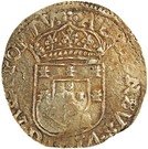 4000 Réis - Afonso VI (With countermark "Crowned 4" over 4 Cruzados)