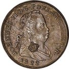 120 Réis - Luis I (Countermarked over Pataco - João VI; Portugal)