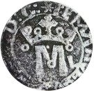Vintém - Manuel I (Crowned M with "o-oL" at each side plus "o" under M, Lisboa mint)