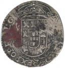 2 Cruzados  - António I (Stamp "Açor" over 1 Cruzado)