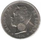 1200 Reis - Luiz I (countermarked issue with fake stamp)