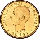 20 Lei - Carol I (Reign of Carol I)