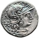 Denarius (Minucia: Lucius Minucius; L•MINVCI ROMA)