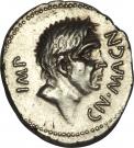 Denarius - Gnaeus Pompeius (CN•MAGN IMP / M•MINAT SABIN PR•Q)