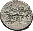 Denarius (Claudia: Appius Claudius Pulcher; AP•CL•T•MANL•Q•VR)