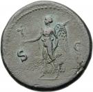 Sestertius - Galba (SC; Victory left with Palladium; Rome mint)