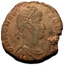 Follis - Honorius (GLORIA ROMANORVM; Strike under Theodosius II; Constantinopolis)