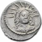 Denarius (Mussidia: Lucius Mussidius Longus; L•MVSSIDIVS•LONGVS CLOACIN)
