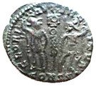 Nummus - Constantius II (GLORIA EXERCITVS; Constantinople mint)