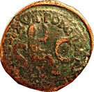 As - Tiberius (PONTIF MAXIM TRIBVN POTEST XVII SC; Rome mint)