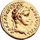 Aureus - Tiberius (PONTIF MAXIM; Lugdunum)