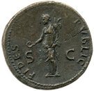 Dupondius - Vespasianus (FIDES PVBLICA SC; Lugdunum mint)