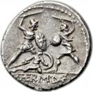 Denarius (Minucia: Quintus Minucius Thermus; Q•THERM•MF)