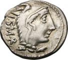 Denarius (Thoria: Lucius Thorius Balbus; L•THORIVS BALBVS)