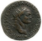 Dupondius - Vespasianus (FIDES PVBLICA SC; Lugdunum mint)