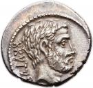 Denarius (Junia: Marcus Junius Brutus; BRVTVS / AHALA)