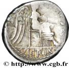 Denarius  (Porcia: Marcus Porcius Cato; ROMA M•CATO / VICTRIX)
