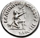 Denarius - Augustus (L CANINIVS GALLVS III VIR; Rome mint)