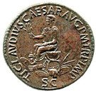 Sestertius - Nero Claudius Drusus (TI CLAVDIVS CAESAR AVG P M TR P IMP SC; Honour Strike under Claudius; Rome mint)