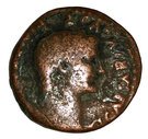 As - Tiberius (ROM ET AVG; Strike under Augustus; Lugdunum mint)