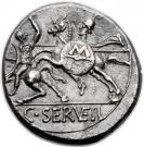 Denarius (Servilia: Gaius Servilius Vatia; ROMA / C•SERVEIL)