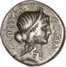 Denarius - Julius Caesar (C•CAESAR IMP•COS•ITER / A•ALLIENVS PRO•COS)