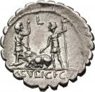 Denarius serratus (Sulpicia: Gaius Sulpicius; D•P•P / C•SVLPICI•C•F)