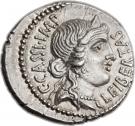 Denarius - Cassius (C•CASSI•IMP LEIBERTAS / LENTVLVS SPINT)
