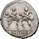 Denarius (Tituria: Lucius Titurius Sabinus; SABIN / L•TITVRI)