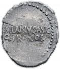 Denarius - Marcus Antonius (ANTON•AVG•IMP•III•COS•DES•III•III•V•R•P•C / M•SILANVS•AVG Q•PRO•COS)