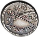 Denarius (Sicinia: Quintus Sicinius; FORT P•R / III•VIR Q•SICINIVS)
