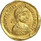 Solidus - Valentinianus III (VICTORIA AVGGG; Ravenna)