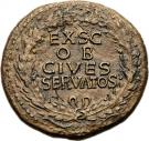 Sestertius - Claudius (EX SC OB CIVES SERVATOS; Rome mint)