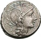 Denarius (Claudia: Appius Claudius Pulcher; AP•CL•T•MANL•Q•VR)