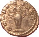 Denarius - Faustina II (Peacock: CONSECRATIO)