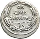 Denarius - Augustus (OB CIVIS SERVATOS; Colonia Patricia mint)